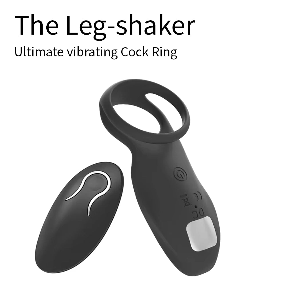 Hero image showing the alpha lover product called The Leg-shaker. The ultimate vibrating cock ring for couples