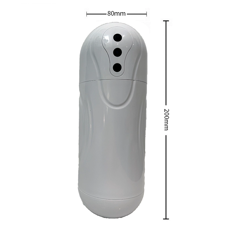 An image of the Alpha Lover product called The Sucker. This image shows the length and width of the penis trainer in mm.