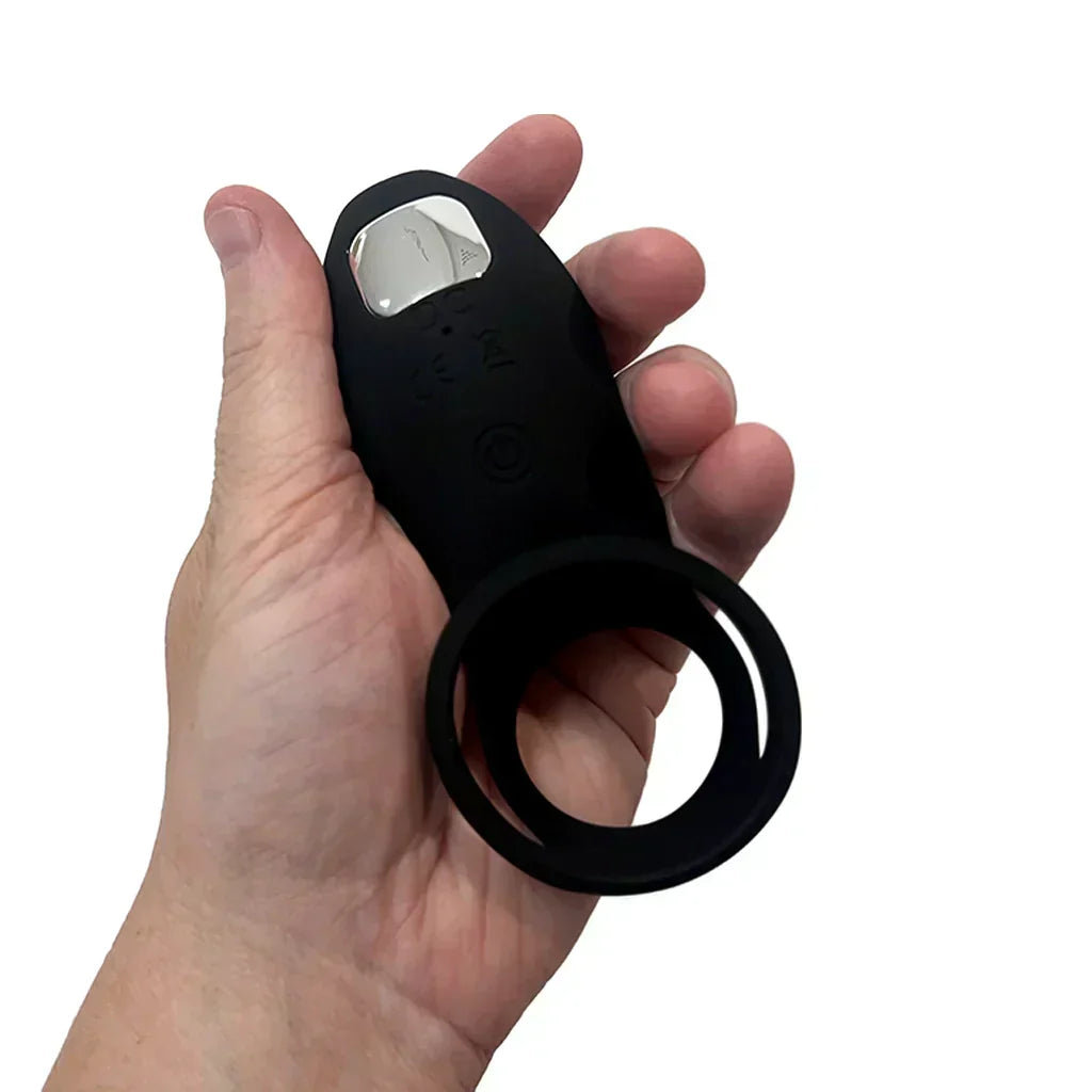 Alpha Lover Leg-Shaker dual cock ring showing two rings