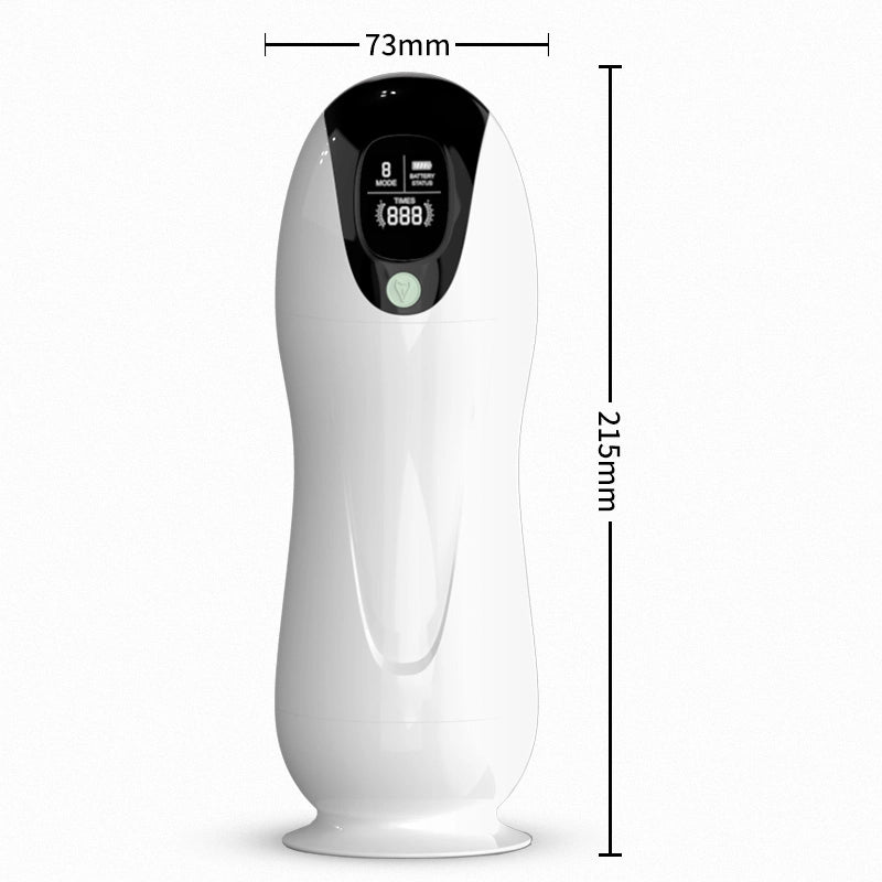 An image of the Alpha Lover product called The Pumper. This image shows the length and width of the product in mm.