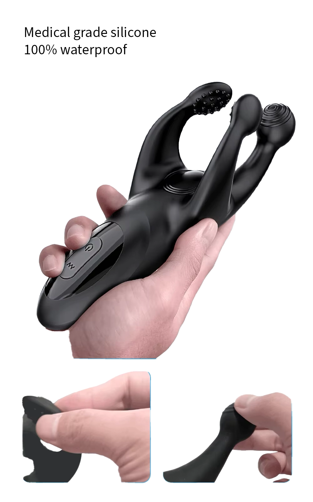 The Nexus automatic stroker held in hand to demonstrate its ergonomic grip and scale - Alpha Lover